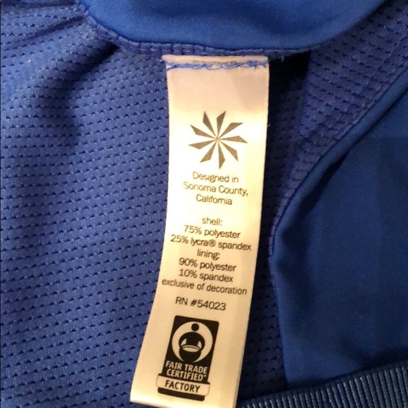 Athleta High Neck Long Line Sports Bra Medium - Picture 4 of 4